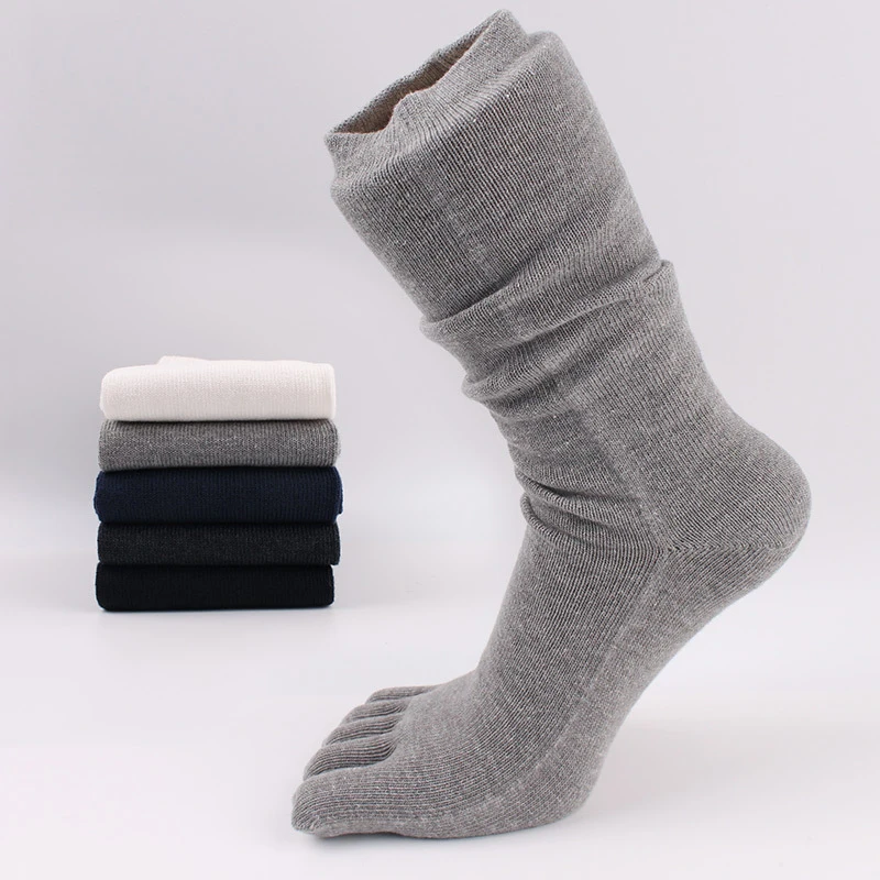 

1 pair Breathable Unisex Men Women Socks Sports Ideal For Five 5 Finger Toe Shoes Sale solid Mesh socks men