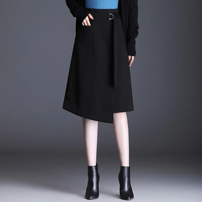 Autumn Winter Women Fashion Elegant High Waist A-line Skirt Office Lady Casual Korean Slim Mid-long Black Skirts 5888
Autumn Winter Women Fashion Elegant High Waist A-line Skirt Office Lady Casual Korean Slim Mid-long Black Skirts 5888