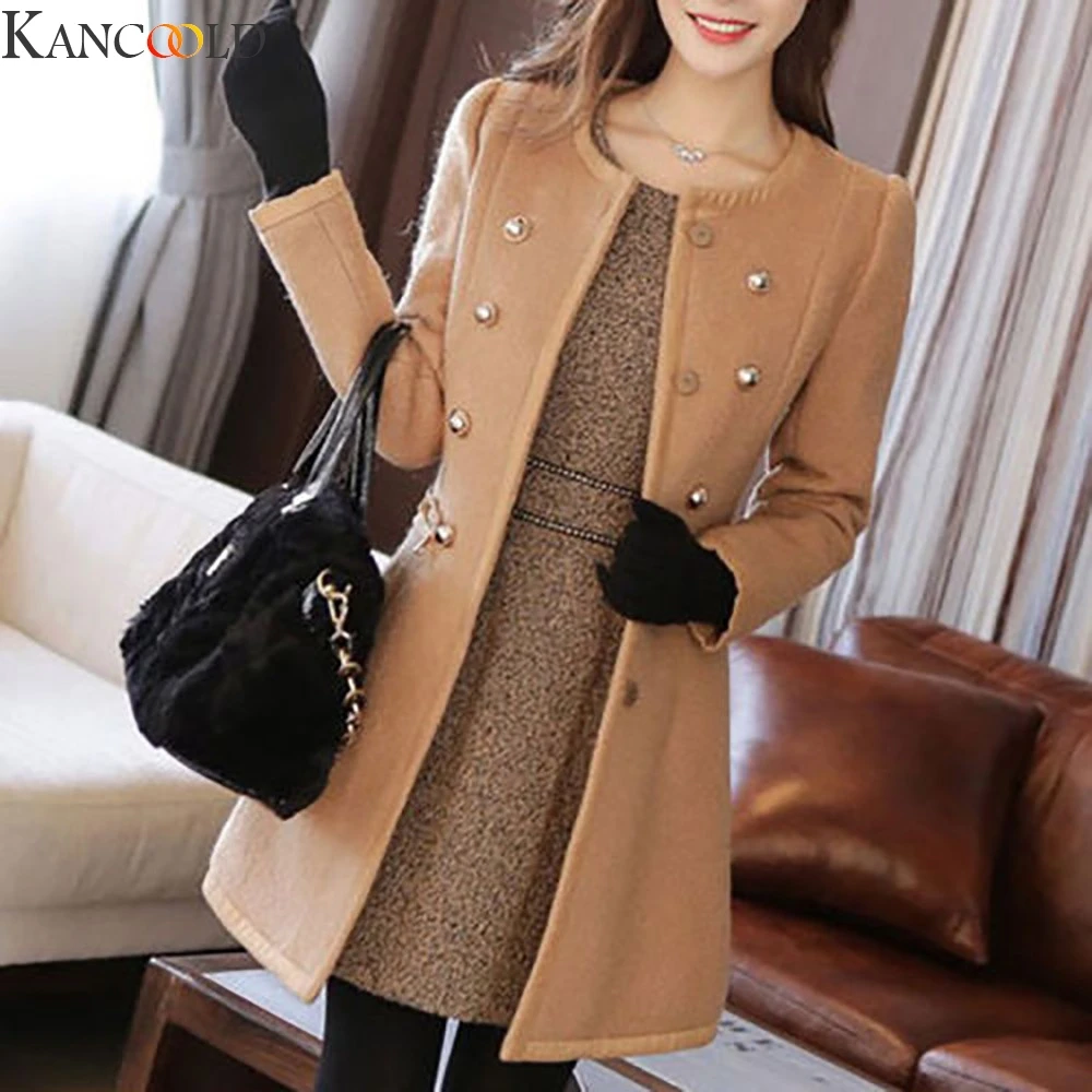 KANCOOLD Korean Version Women Long Sleeve Mid-Long Blazer Jacket Warm Thicken Large Pockets Coat female Outwear Winter | Женская одежда
