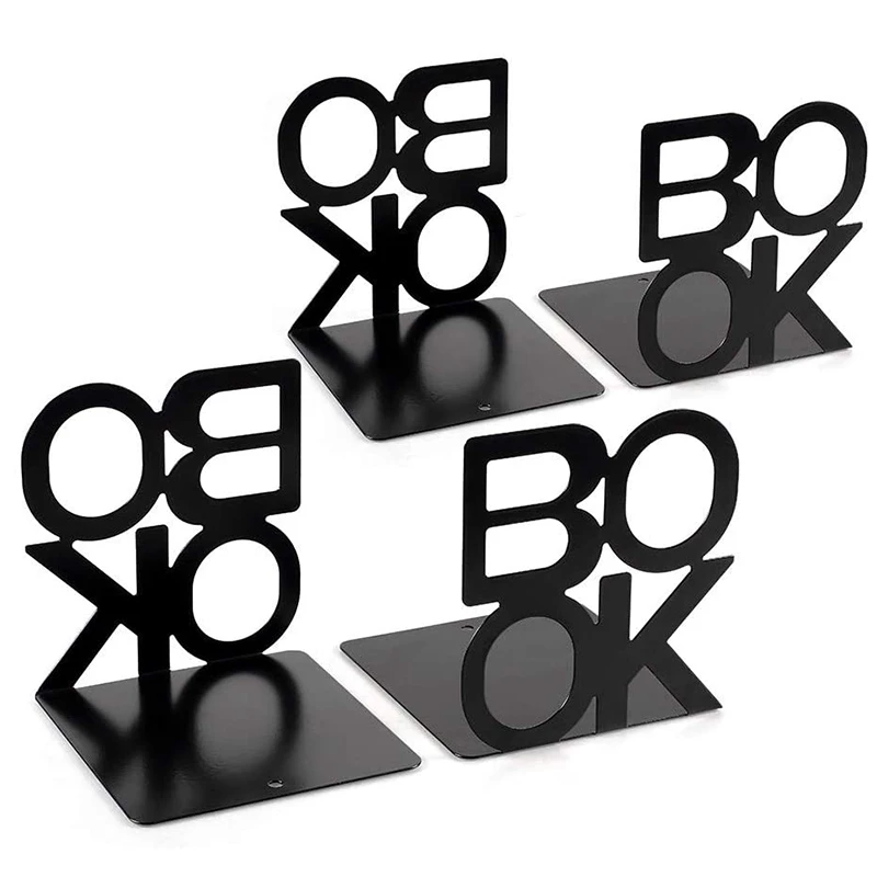 2 Pairs Metal Bookends Book Ends Letter Pattern Book Ends for Shelves Office Decorative, Nonskid Book Stopper for Books
2 Pairs Metal Bookends Book Ends Letter Pattern Book Ends for Shelves Office Decorative, Nonskid Book Stopper for Books