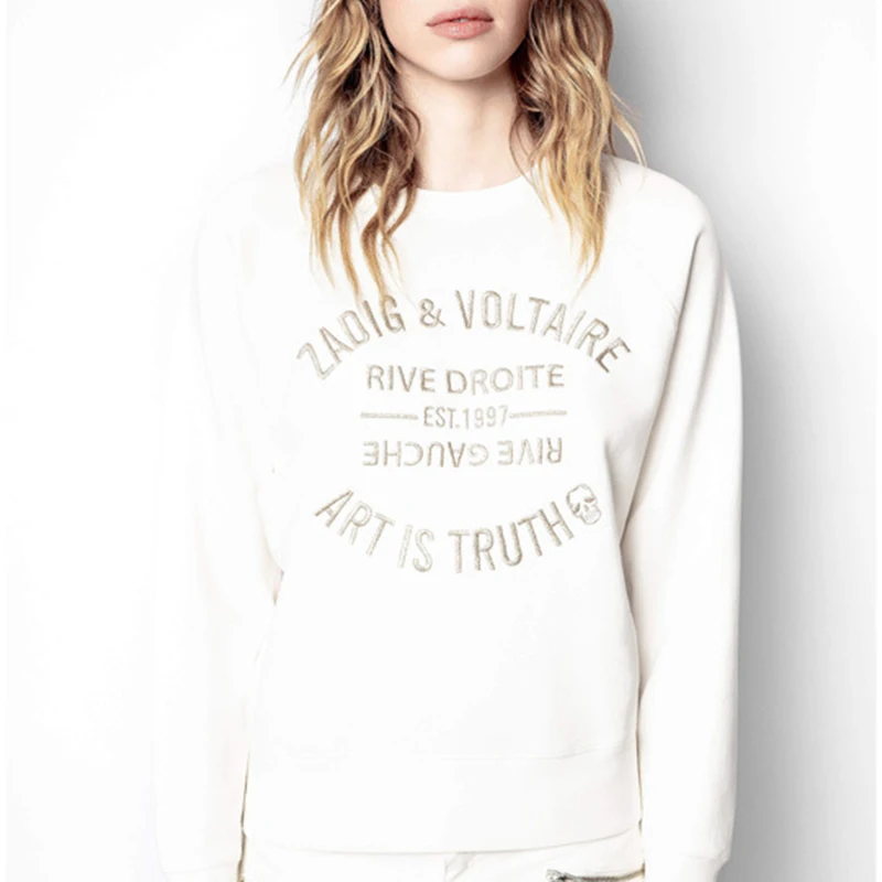 2021 Women Sweatshirt Tide Classic Letter Embroidery Hoodie Winter Autumn Casual 100% Cotton Fashion Female Sweatshirts Femme
2021 Women Sweatshirt Tide Classic Letter Embroidery Hoodie Winter Autumn Casual 100% Cotton Fashion Female Sweatshirts Femme