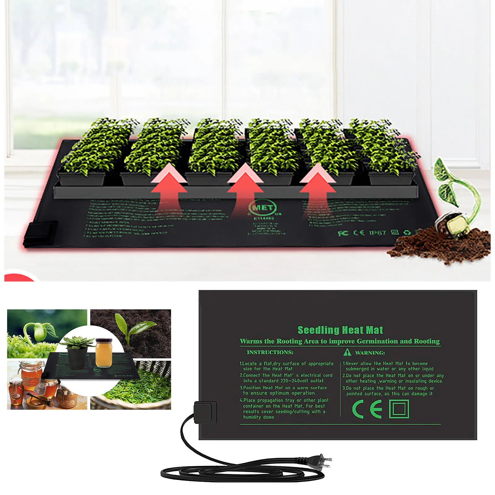 Winter Frost Proof Fast Heating Seedling Seed Tray Mat Seedling Heat Mat Warmer Seeds Rooting Germination Seedlings Growth Pad
Winter Frost Proof Fast Heating Seedling Seed Tray Mat Seedling Heat Mat Warmer Seeds Rooting Germination Seedlings Growth Pad