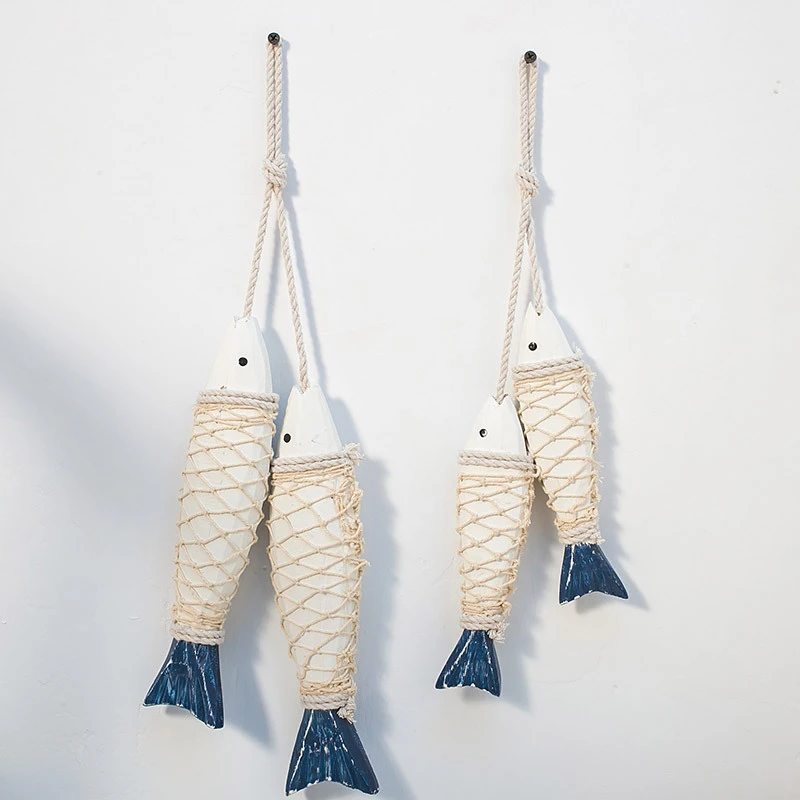 2Pcs Retro Mediterranean Style Retro Rustic Hand Carved Hanging Wood Fish Ornaments For Home Hanging Decor Gift
2Pcs Retro Mediterranean Style Retro Rustic Hand Carved Hanging Wood Fish Ornaments For Home Hanging Decor Gift