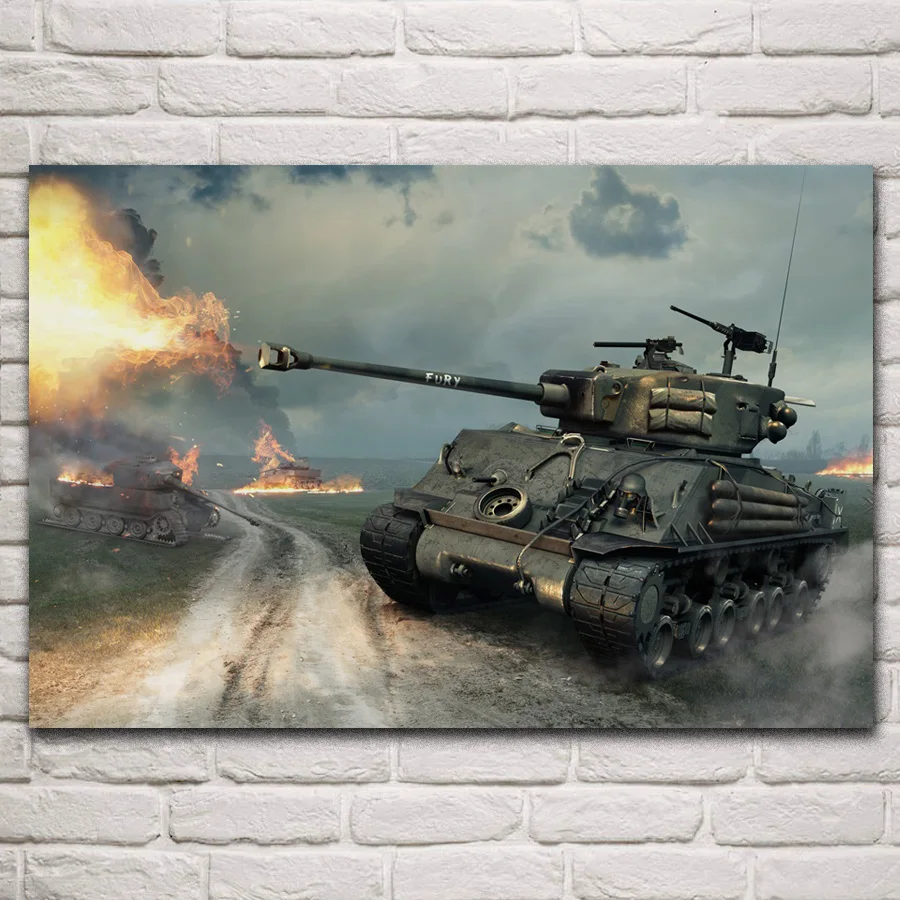 WW2 firing M4 tank war fighting military Drama artwork posters on the wall picture home living room decoration for bedroom KD268
WW2 firing M4 tank war fighting military Drama artwork posters on the wall picture home living room decoration for bedroom KD268