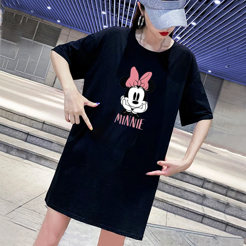 Cute Minnie Cartoon Tshirt Dresses Casual Women Mini Dress Short Sleeve White Casual Loose Harajuku Robes Vestidos Summer 2021
Cute Minnie Cartoon Tshirt Dresses Casual Women Mini Dress Short Sleeve White Casual Loose Harajuku Robes Vestidos Summer 2021