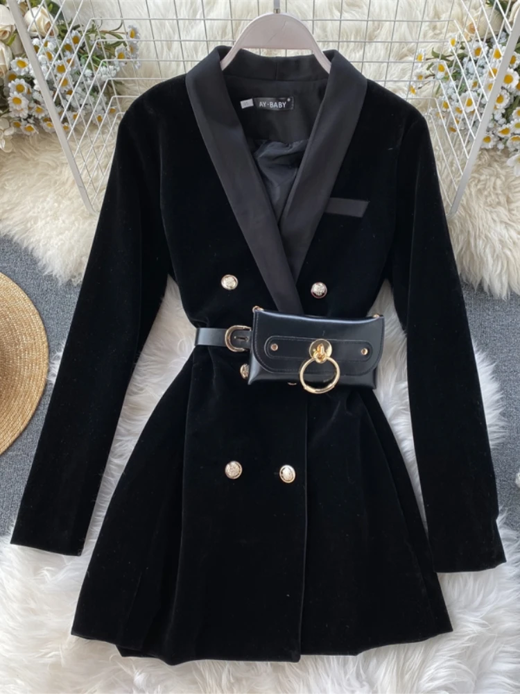 velvet Office Lady v-neck long sleeve black blazer dress vestidos women clothes 2021 spring autumn elegant V-Neck vintage
velvet Office Lady v-neck long sleeve black blazer dress vestidos women clothes 2021 spring autumn elegant V-Neck vintage