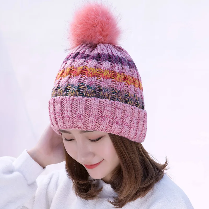 Winter knitted hat mixed color woolen hat thick warm hat women beanie beanie beanies for ladies
Winter knitted hat mixed color woolen hat thick warm hat women beanie beanie beanies for ladies