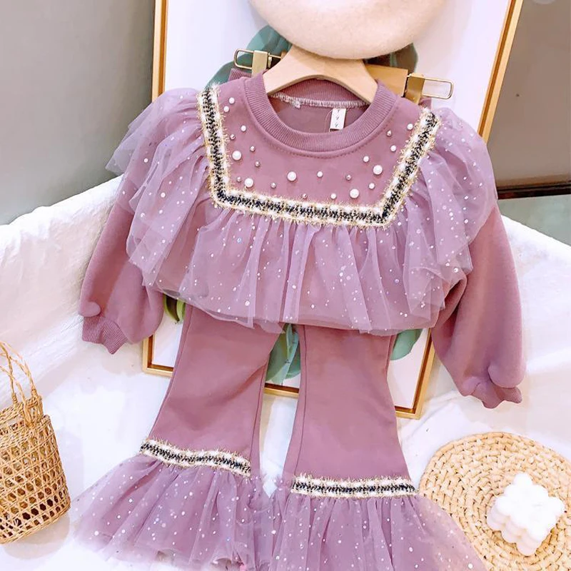 Girls' Spring Clothes Tulle Clothing Princess Suit Fashion 2021 Children'S Bell Flare Bottomed Pants Two-Piece Set 1-8T
Girls' Spring Clothes Tulle Clothing Princess Suit Fashion 2021 Children'S Bell Flare Bottomed Pants Two-Piece Set 1-8T