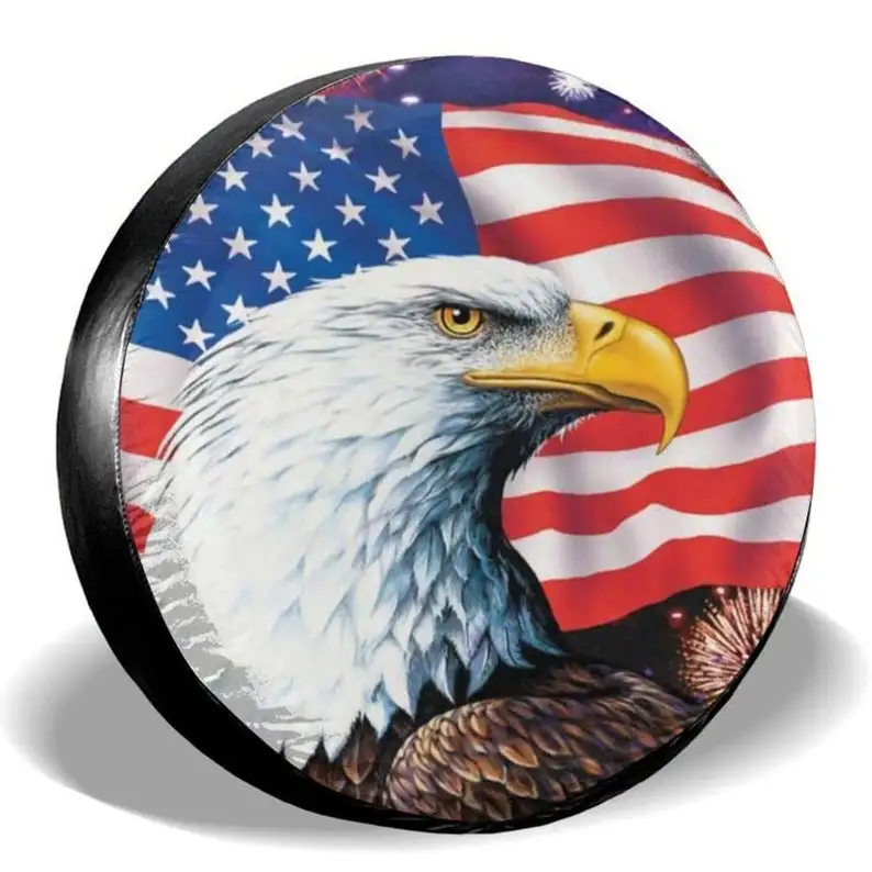 Spare Tire Cover American Eagle Flag Polyester Universal Dust-Proof Waterproof Wheel Covers for Car Trailer RV SUV Truck and
Spare Tire Cover American Eagle Flag Polyester Universal Dust-Proof Waterproof Wheel Covers for Car Trailer RV SUV Truck and