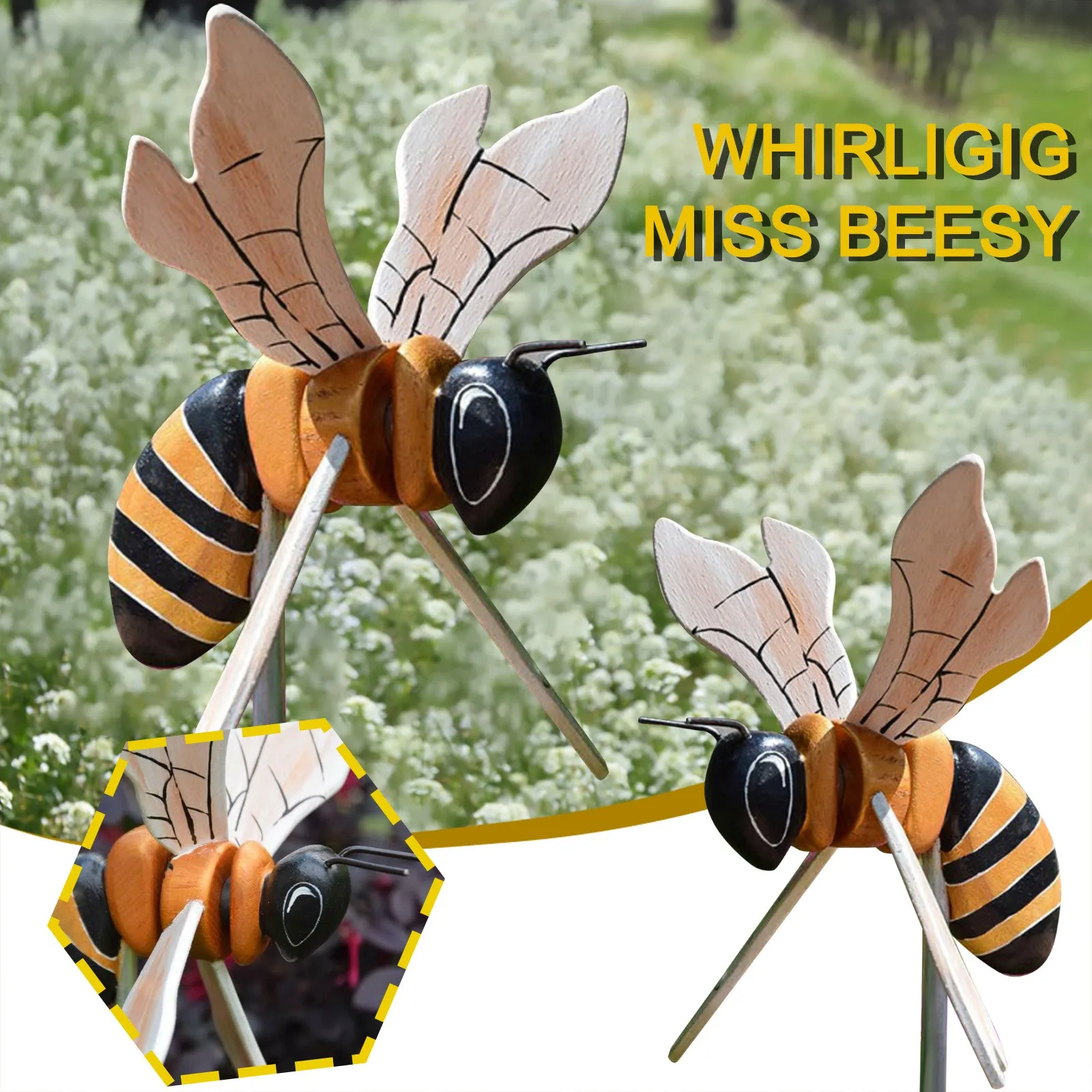 Whirligig-Asuka Series Windmill Whirly MISS BEESY Garden Lawn flower pots terraces Flower ornament Decoration
Whirligig-Asuka Series Windmill Whirly MISS BEESY Garden Lawn flower pots terraces Flower ornament Decoration