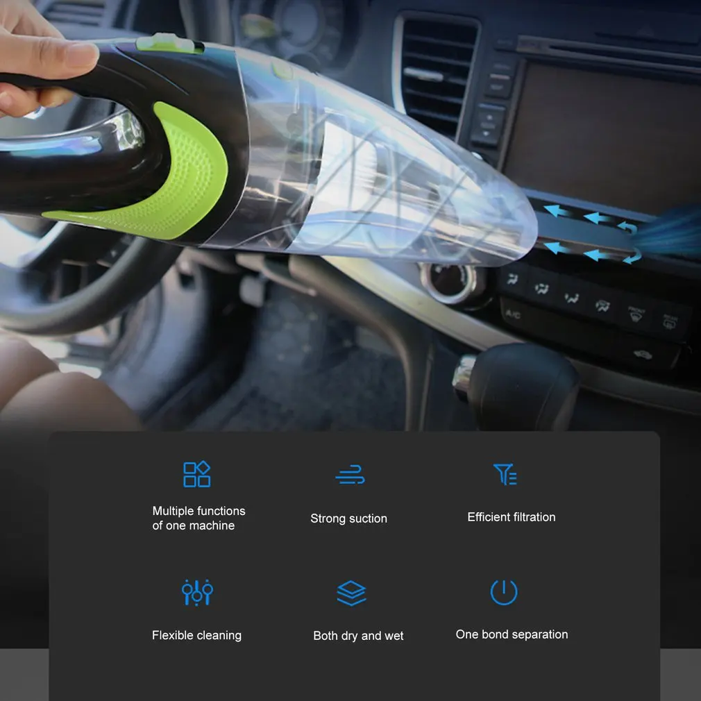 Strong Power Car Vacuum Cleaner Wireless Wet Dry Dual Use Self Portable Vacuum Cleaner Household Car Vacuum Cleaner