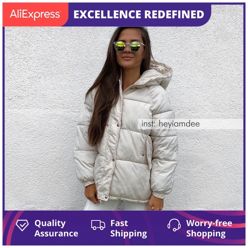 Женская короткая зимняя куртка с капюшоном, теплая свободная парка большого размера с хлопковой подкладкой, 2021 
Женская короткая зимняя куртка с капюшоном, теплая свободная парка большого размера с хлопковой подкладкой, 2021