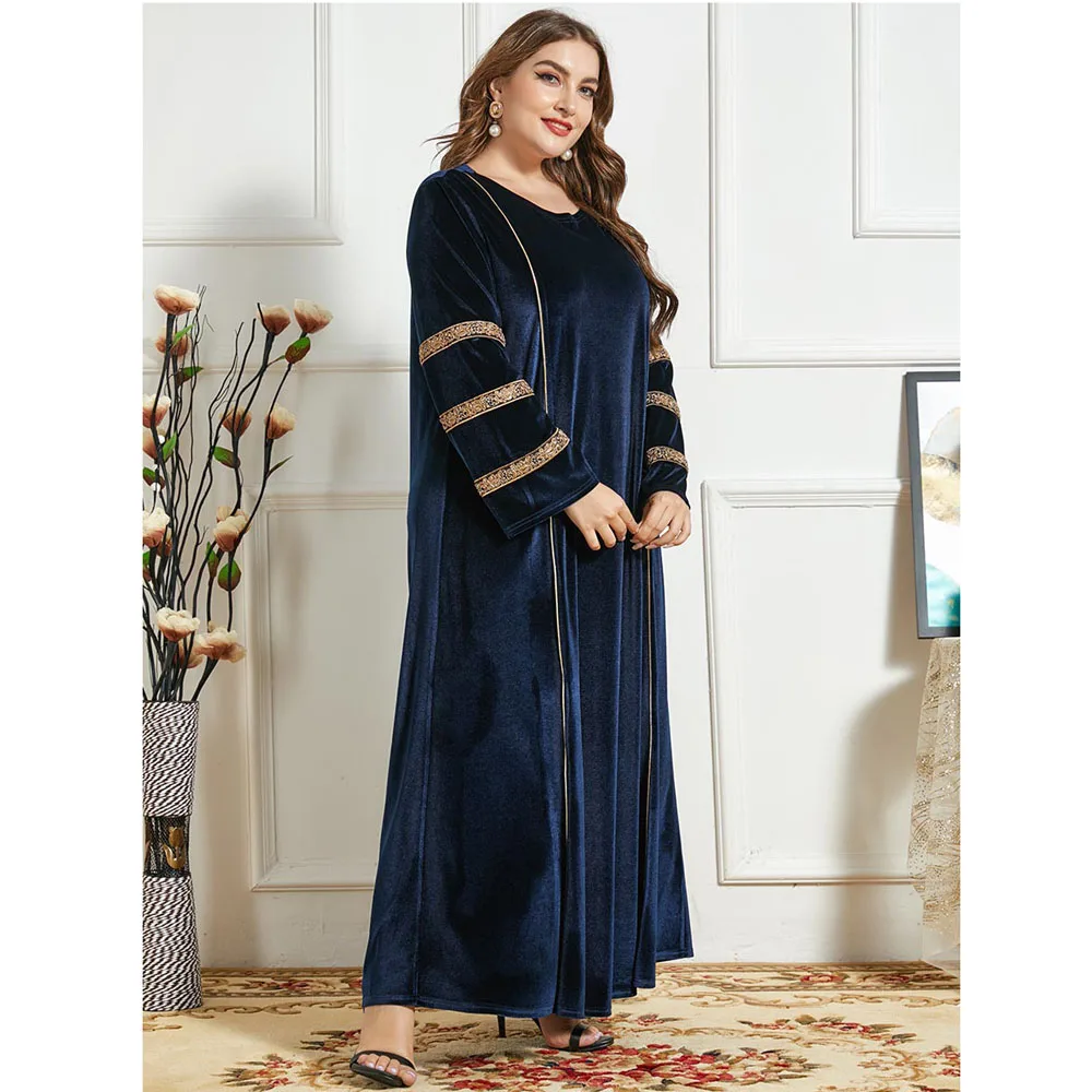 Dubai Muslim Women Velvet Long Dress Embroidery Autumn Winter Arab Jilbab Maxi Robe Gown Islamic Vestido Long Sleeve Plus Size
Dubai Muslim Women Velvet Long Dress Embroidery Autumn Winter Arab Jilbab Maxi Robe Gown Islamic Vestido Long Sleeve Plus Size