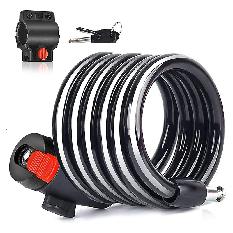 HOT Bike Lock Bicycle Lock with Keys,Waterproof Portable Bike Lock 6 Feet with Mounting Bracket and Reflective Strips
HOT Bike Lock Bicycle Lock with Keys,Waterproof Portable Bike Lock 6 Feet with Mounting Bracket and Reflective Strips