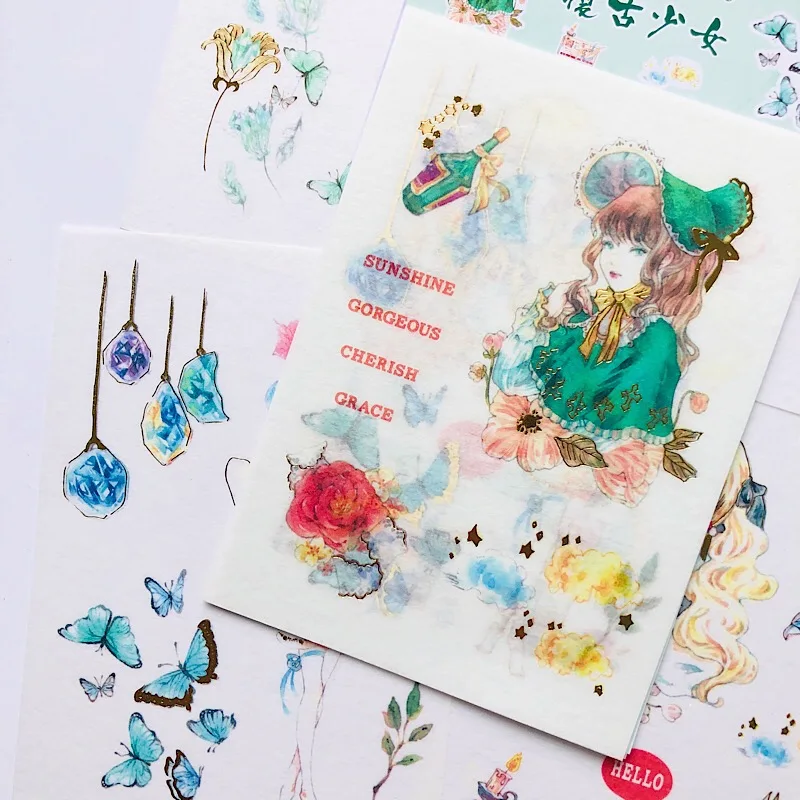 4 Sheets /Pack Butterfly & Girls Paper Diary Stickers Decorative Album Notebook Decor
4 Sheets /Pack Butterfly & Girls Paper Diary Stickers Decorative Album Notebook Decor