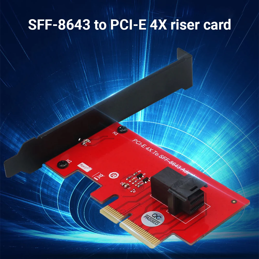 SFF-8643 to PCIe 4X Adapter Card 2.5 Inch U.2 PCIe NVMe 36-Pin SSD Converter Hard Disk Expansion Card Desktop PC Computer
SFF-8643 to PCIe 4X Adapter Card 2.5 Inch U.2 PCIe NVMe 36-Pin SSD Converter Hard Disk Expansion Card Desktop PC Computer