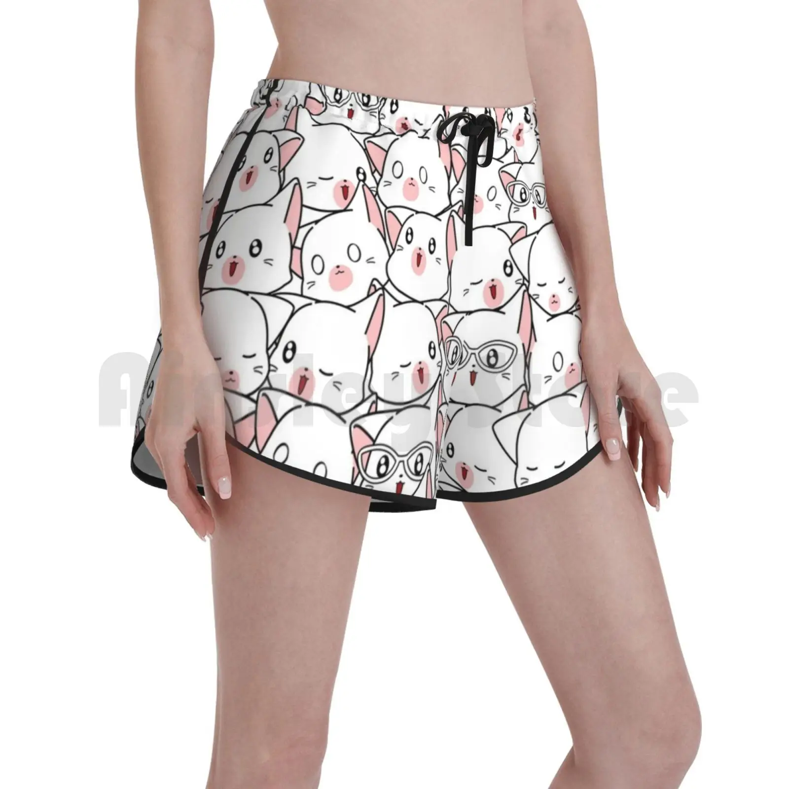Милые шорты для плавания в виде кошек и лица, женские пляжные шорты, кавайные шорты, милые шорты в виде кошек и кошек для влюбленных 
Милые шорты для плавания в виде кошек и лица, женские пляжные шорты, кавайные шорты, милые шорты в виде кошек и кошек для влюбленных