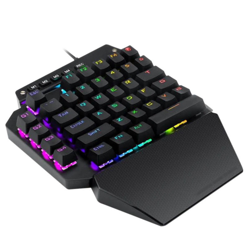 

Механическая игровая клавиатура с RGB светодиодной подсветкой и синими переключателями