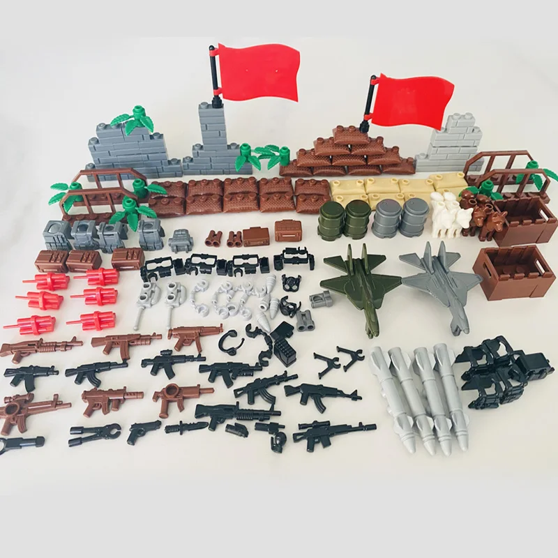 Military Accessories Pack Building Blocks Army Artillery Guns Weapon Box Planes SWAT Aircraft WW2 DIY Mini Fortress Bricks Toys
Military Accessories Pack Building Blocks Army Artillery Guns Weapon Box Planes SWAT Aircraft WW2 DIY Mini Fortress Bricks Toys