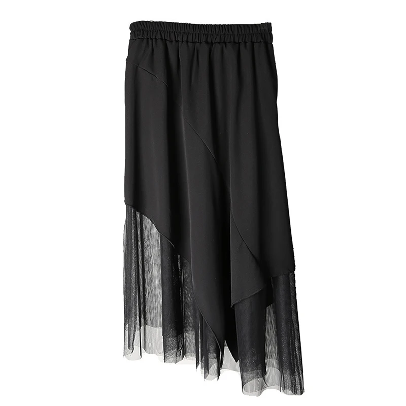 CHICEVER Irregular Black Skirt For Women Pathcwork Mesh Bandage Ankle Length A Line Casual Women's Skirts 2021 Spring Streetwear
CHICEVER Irregular Black Skirt For Women Pathcwork Mesh Bandage Ankle Length A Line Casual Women's Skirts 2021 Spring Streetwear
