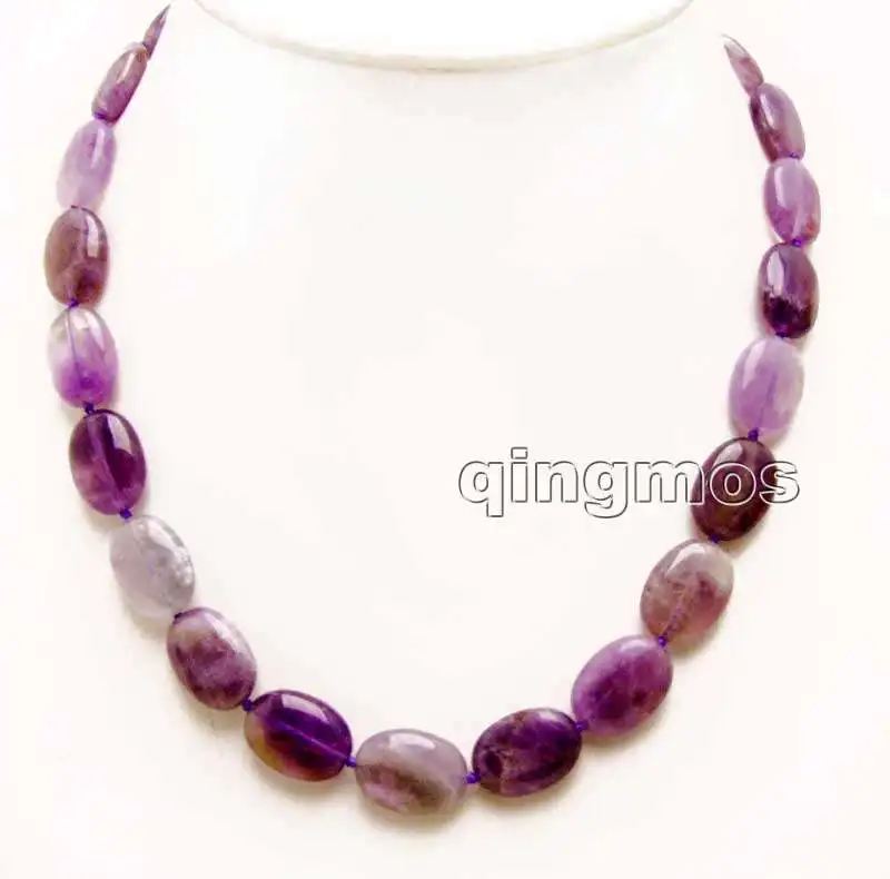Qingmos 13*18mm Oval Natural Purple Amethyst Necklace for Women with Genuine Stone Necklace Chokers 18" Jewelry
Qingmos 13*18mm Oval Natural Purple Amethyst Necklace for Women with Genuine Stone Necklace Chokers 18" Jewelry
