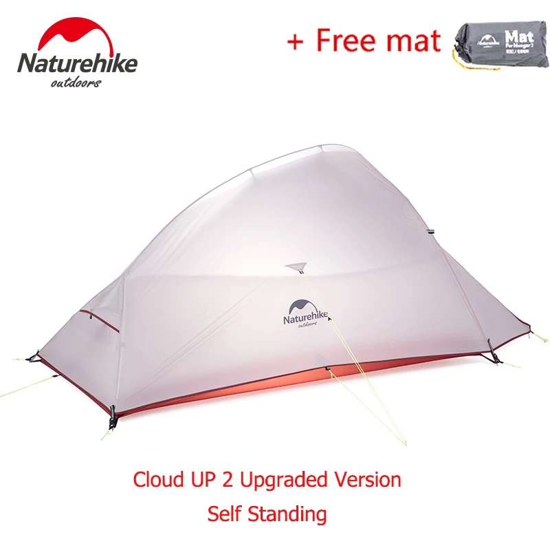 Naturehike CloudUp 2 Person Double Layers Camping Tent Ultralight Backpacking Hiking Tent Shelter Waterproof 20D 210T NH15T002-T
Naturehike CloudUp 2 Person Double Layers Camping Tent Ultralight Backpacking Hiking Tent Shelter Waterproof 20D 210T NH15T002-T
