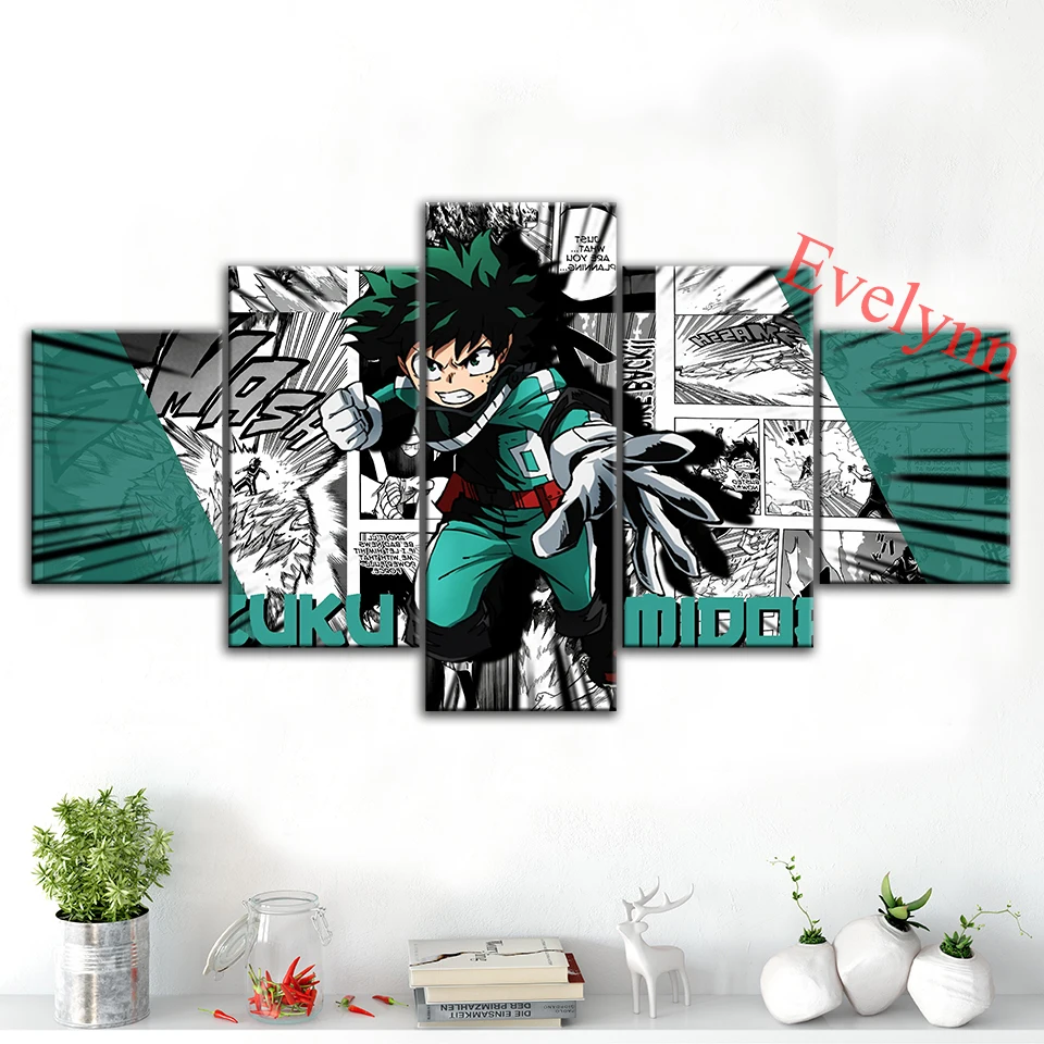Anime Poster My Hero Academia 5 Pieces Modern Canvas Frame izuku Wall Art Print Modular Pictures For Living Room Decor Painting
Anime Poster My Hero Academia 5 Pieces Modern Canvas Frame izuku Wall Art Print Modular Pictures For Living Room Decor Painting