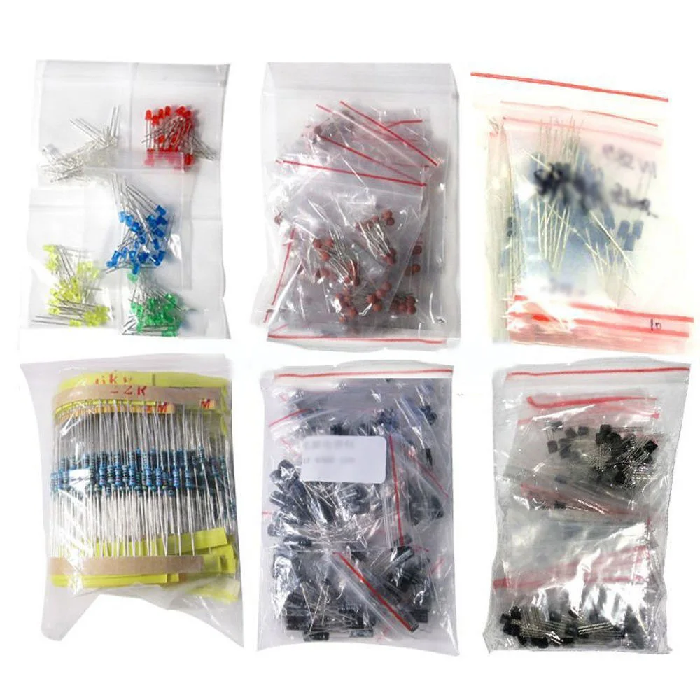 1390x Electronic Multi-color LED Diode Transistors Ceramic Capacitors Resistors
1390x Electronic Multi-color LED Diode Transistors Ceramic Capacitors Resistors