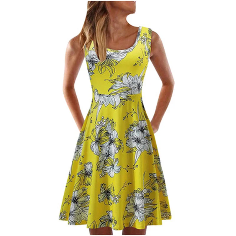 Retro Floral Print Dress Summer Beach O Neck 2021 Slim Midi Dresses for Women Sleeveless Harajuku Dresses Casual Clothing
Retro Floral Print Dress Summer Beach O Neck 2021 Slim Midi Dresses for Women Sleeveless Harajuku Dresses Casual Clothing