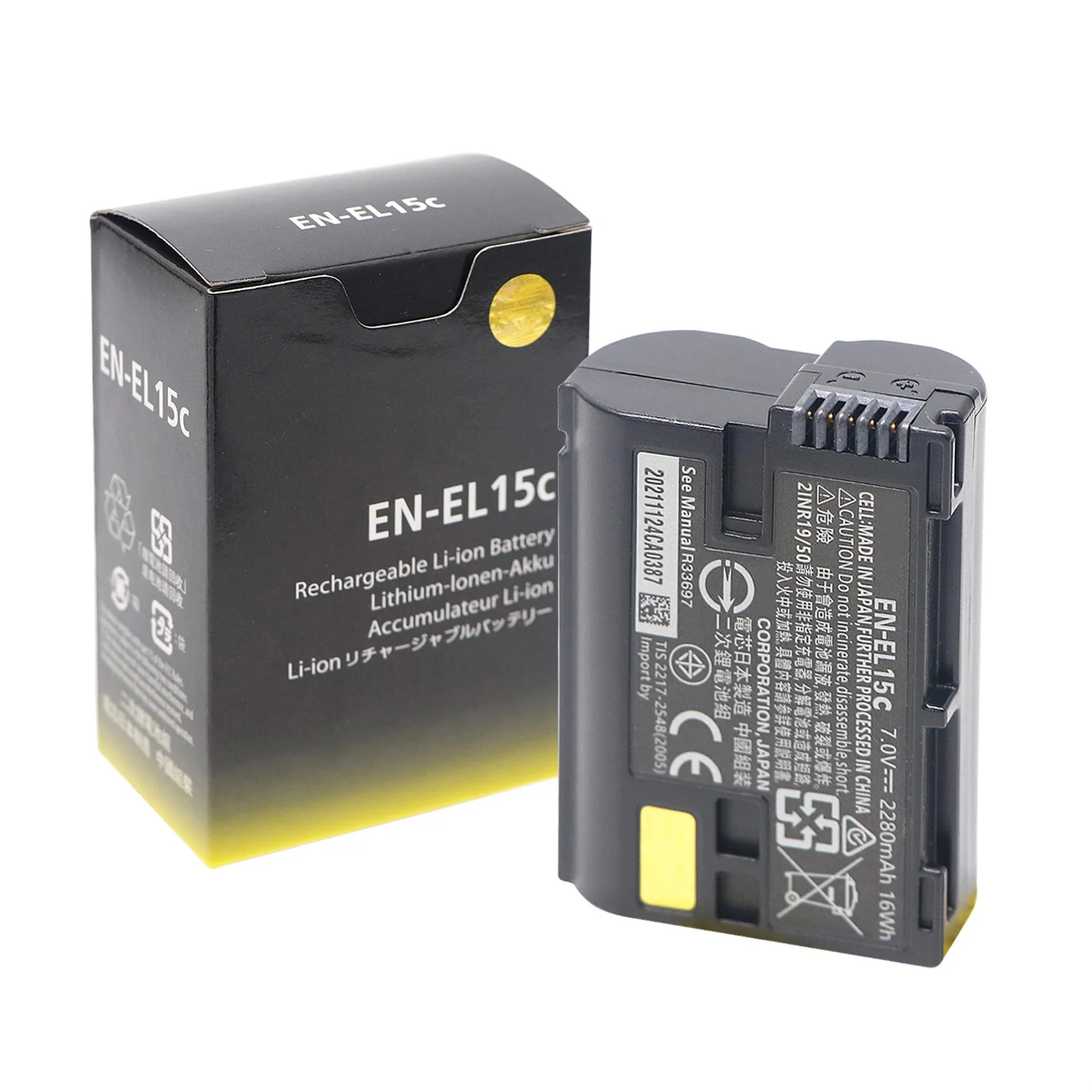

High Quality EN-EL15C EL15 2280mAh Battery For Nikon Z5 Z6 Z6II Z7 Z7II D600 D610 D600E D750 D800 D800E D810 D7100 D7200 D7500