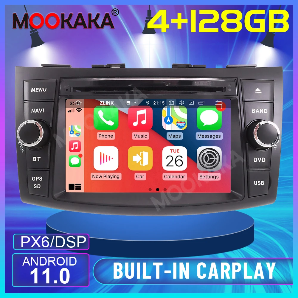 Автомобильный мультимедийный DVD-плеер на Android 11,0, 6 + 128 ГБ, GPS-радио для SUZUKI SWIFT 2004-2010, GPS-навигация, стерео DSP аудио 
Автомобильный мультимедийный DVD-плеер на Android 11,0, 6 + 128 ГБ, GPS-радио для SUZUKI SWIFT 2004-2010, GPS-навигация, стерео DSP аудио