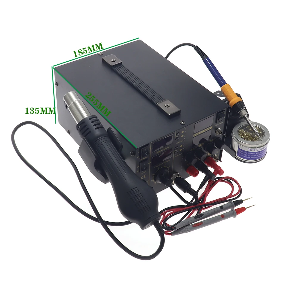 YIHUA 853D 5A 30V DC Power Supply With 1050W Hot Air Soldering Station 3 in 1 Soldering Iron Rework Station Repair Welding Tools
YIHUA 853D 5A 30V DC Power Supply With 1050W Hot Air Soldering Station 3 in 1 Soldering Iron Rework Station Repair Welding Tools