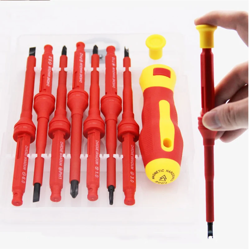 17PCs Electrical Screwdriver Set Insulated Screwdriver Set Multi-function Phillips Slotted Electrical Household Hand Tool
17PCs Electrical Screwdriver Set Insulated Screwdriver Set Multi-function Phillips Slotted Electrical Household Hand Tool