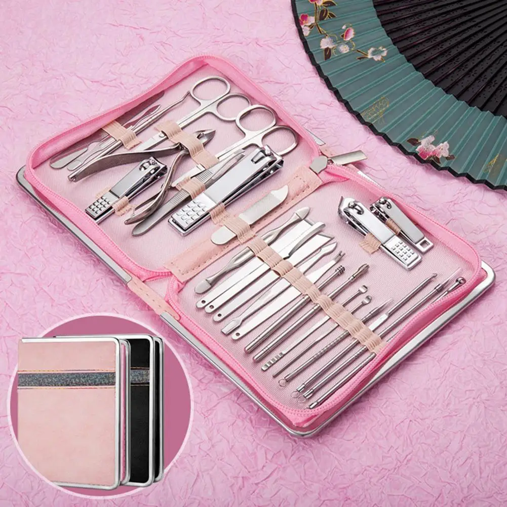 26Pcs/Set Manicure Kit Ergonomic Portable Nail Clippers Set Stainless Steel Manicure Kit Beauty Nail Manicure Set for Indoor
26Pcs/Set Manicure Kit Ergonomic Portable Nail Clippers Set Stainless Steel Manicure Kit Beauty Nail Manicure Set for Indoor