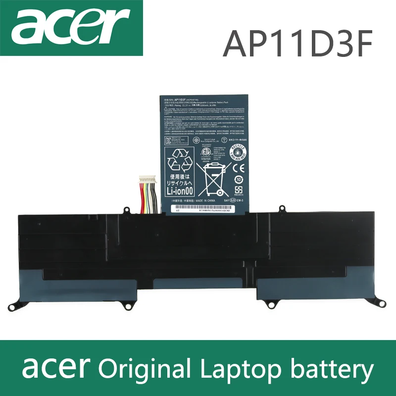 Оригинальный аккумулятор для ноутбука acer Aspire S3 951 MS2346 AP11D3F AP11D4F 3ICP5/65/88 3ICP5/67/90 11 1 V