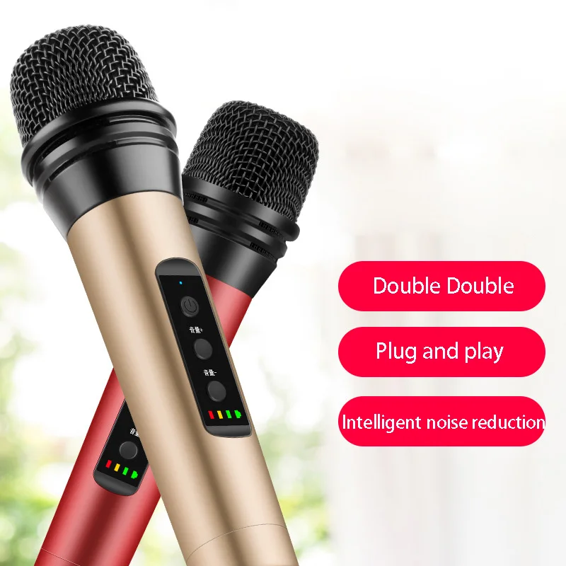 Wireless Microphone o UHF Dual Handheld Dynamic Microphone System Kit with Rechargeable Receiver
Wireless Microphone o UHF Dual Handheld Dynamic Microphone System Kit with Rechargeable Receiver