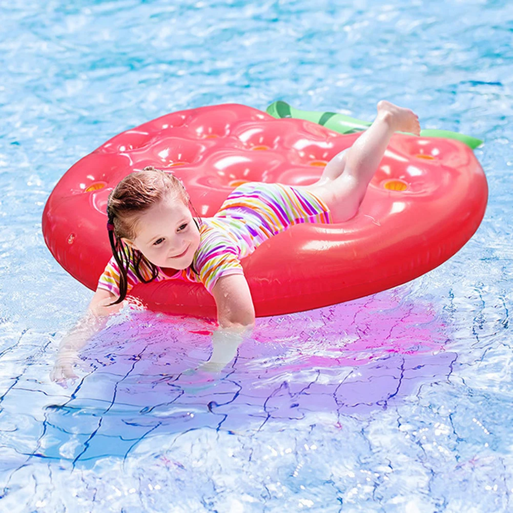 

Надувной клубничный плавающий бассейн для пвх воздушный матрас Летний Пляжный бассейн матрас для вечевечерние водный спорт плавающий стул...