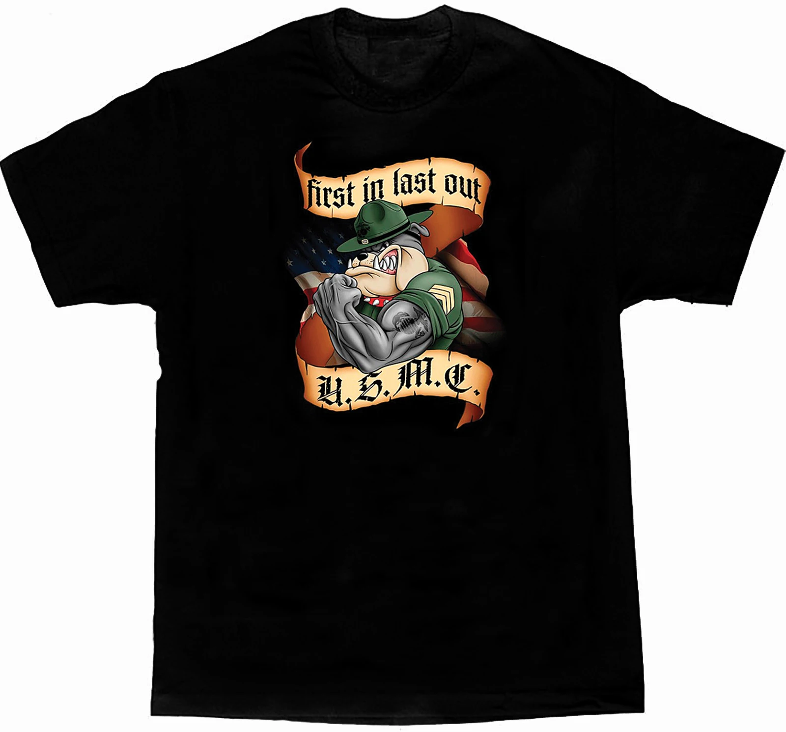 First In last out. Creative Design USMC Devil Dog T-Shirt. Summer Cotton Short Sleeve O-Neck Mens T Shirt New S-3XL
First In last out. Creative Design USMC Devil Dog T-Shirt. Summer Cotton Short Sleeve O-Neck Mens T Shirt New S-3XL