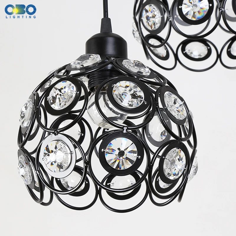 Vintage Crystal Pendant Lamp Iron Lampshade Black/White/Gold Cord 1.5m Wire Inrood Lighting LED Pendant Light 3 Heads E27 Bulb 
Vintage Crystal Pendant Lamp Iron Lampshade Black/White/Gold Cord 1.5m Wire Inrood Lighting LED Pendant Light 3 Heads E27 Bulb