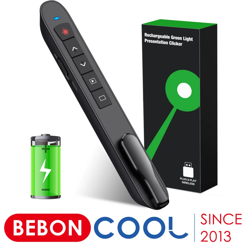Перезаряжаемый беспроводной Презентер 2,4 ГГц с зеленсветильник казкой, ручка для презентаций Clicker USB RF пульт дистанционного управления для PowerPoint
Перезаряжаемый беспроводной Презентер 2,4 ГГц с зеленсветильник казкой, ручка для презентаций Clicker USB RF пульт дистанционного управления для PowerPoint