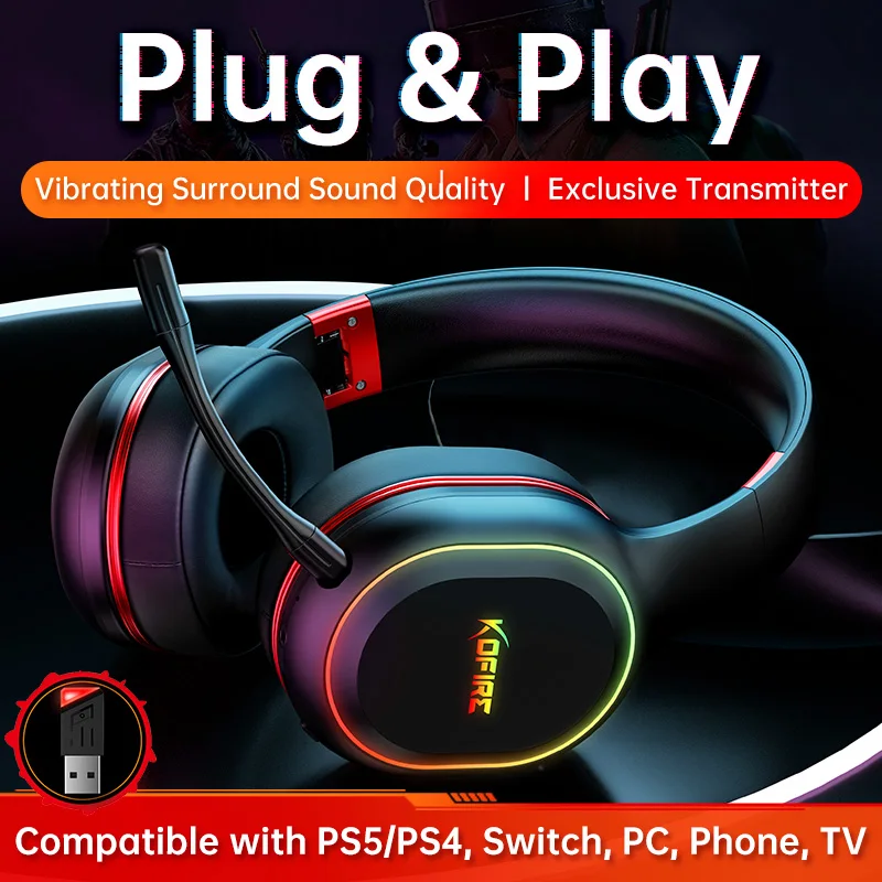 Беспроводные Игровые наушники Picun UG 05 с микрофоном для PS4 PS5 Xbox One компьютера