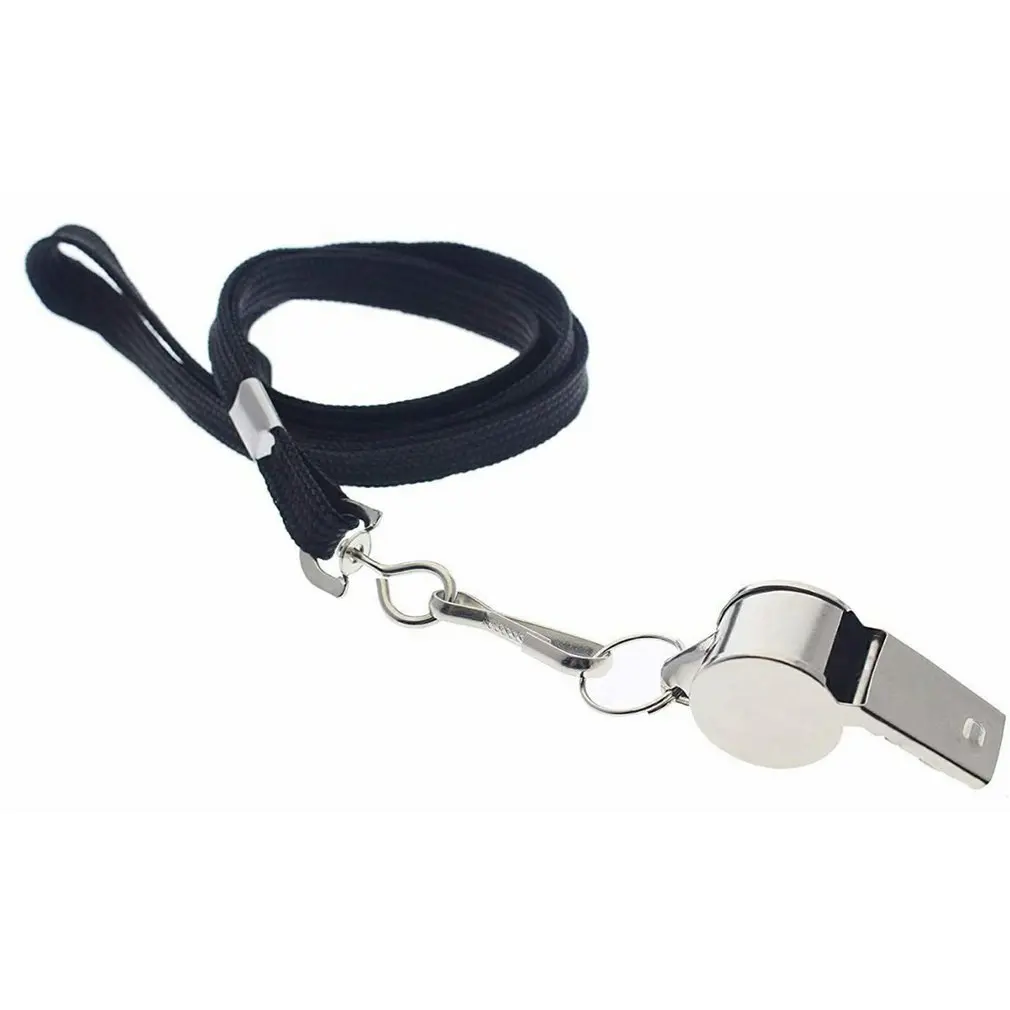 Stainless Steel Whistle With Lanyard First Aid Fan Whistle Metal Sports Referee Loud And Clear Whistle
Stainless Steel Whistle With Lanyard First Aid Fan Whistle Metal Sports Referee Loud And Clear Whistle