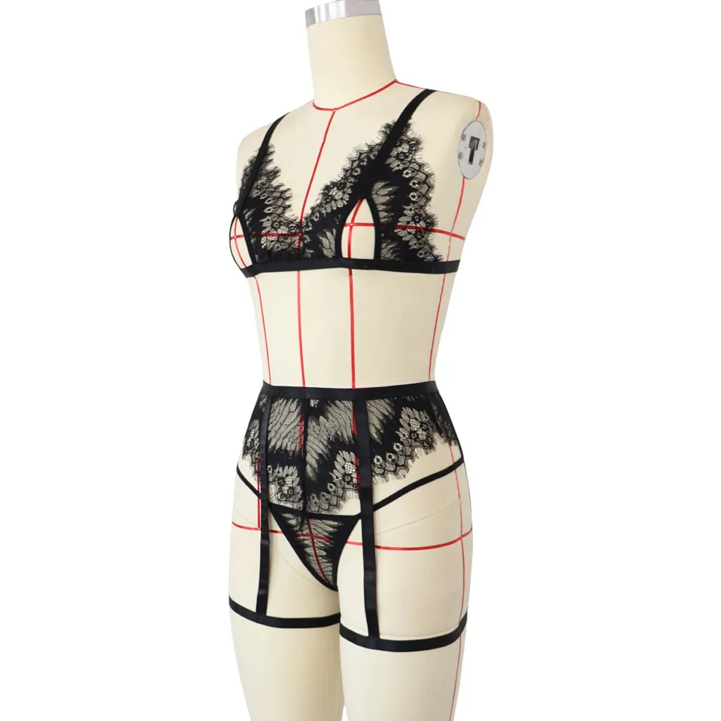 Women Erotic Sexy Lingerie Femme Hot Porno Lace Transparent Bras Thong Underwear Pajamas Sleepwear Comfortable Bra Set
Women Erotic Sexy Lingerie Femme Hot Porno Lace Transparent Bras Thong Underwear Pajamas Sleepwear Comfortable Bra Set