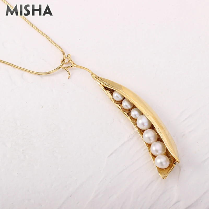 MISHA Trendy Necklace For Women Handmade High Quality Peas Pearl Necklace For Wedding Party Gifts 02586
MISHA Trendy Necklace For Women Handmade High Quality Peas Pearl Necklace For Wedding Party Gifts 02586