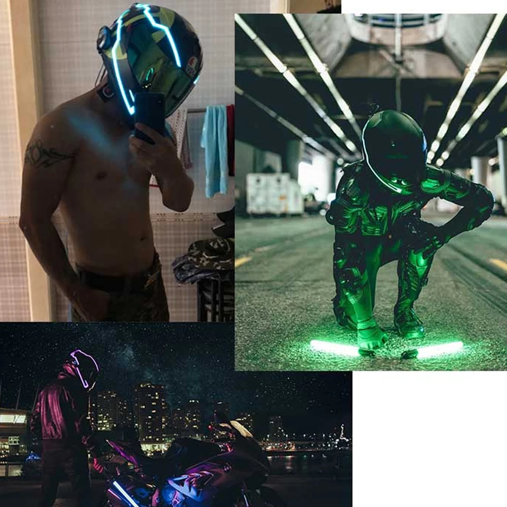 4P LED Motorcycle Night Riding Signal Helmet Cold Light Car Decoration 3 Mode Helmet Led Lights Strip Kit Motorcycle Accessories
4P LED Motorcycle Night Riding Signal Helmet Cold Light Car Decoration 3 Mode Helmet Led Lights Strip Kit Motorcycle Accessories