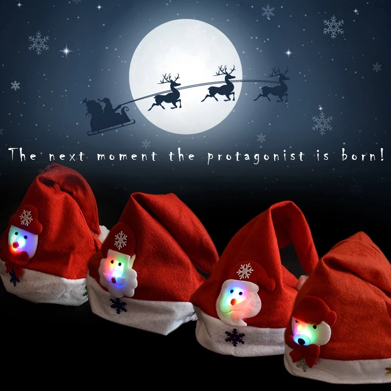 LED Christmas Hats Light Up Cap Santa Claus Hat Snowman Elk Xmas Hat for Adult Kid New Year Festive Holiday Party Accessories
LED Christmas Hats Light Up Cap Santa Claus Hat Snowman Elk Xmas Hat for Adult Kid New Year Festive Holiday Party Accessories