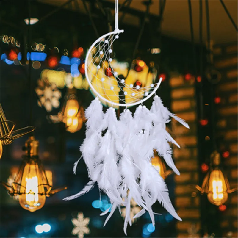 Moon Dreamcatcher Wind Chimes Hanging Ornament For Kids Bedroom Decor Feather Dream Catcher Wall Hanging Pendant Eid Mubarak
Moon Dreamcatcher Wind Chimes Hanging Ornament For Kids Bedroom Decor Feather Dream Catcher Wall Hanging Pendant Eid Mubarak