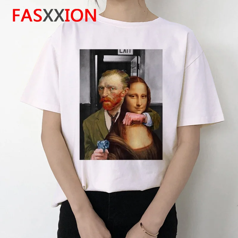 Mona Lisa женские футболка кепки в стиле арт Забавный корейский 90s красивая летняя