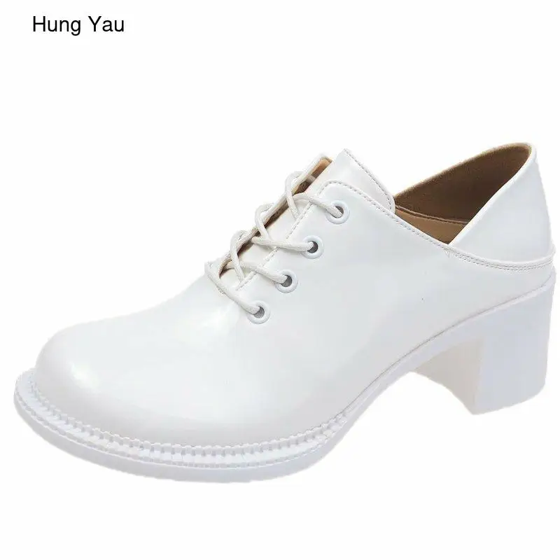 Shoes For Women High Thick Heels Classic Pumps Spring Autumn Lace Leather Square Toe Casual Fashion White Shoes Size 35-39
Shoes For Women High Thick Heels Classic Pumps Spring Autumn Lace Leather Square Toe Casual Fashion White Shoes Size 35-39