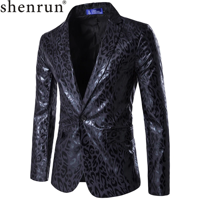 Shenrun Men Blazes Spring Autumn Suit Jacket Leopard Print White Black Fashion Slim Fit Casual Jackets Stage Costume Singer Host
Shenrun Men Blazes Spring Autumn Suit Jacket Leopard Print White Black Fashion Slim Fit Casual Jackets Stage Costume Singer Host